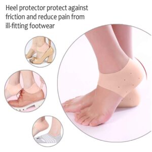 Svhub Half Heel Socks Anti Crack Silicon Gel Heel And Foot Moisturizing Socks for Foot Care, Pain Relief And Heel Cracks for Men And Women - Beige Free Size