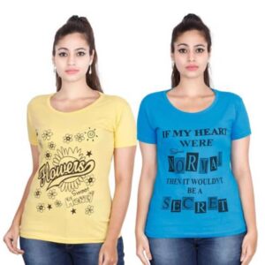 SVHub Casual Wear Women's T-Shirts Combo of 2