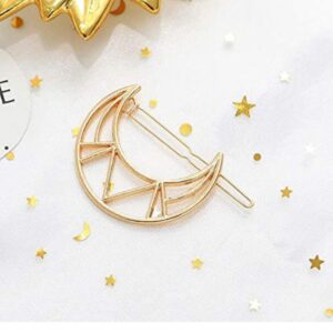 SVHub Collections Golden Color Metal Geometric Hair Clips for Girls and Women Hair Clip  (Gold)