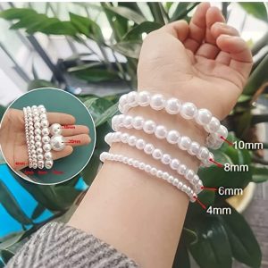 SVHub Collections Cream color 6mm Beads for Bracelet Necklace Jwellery Making (Pack of 1000)