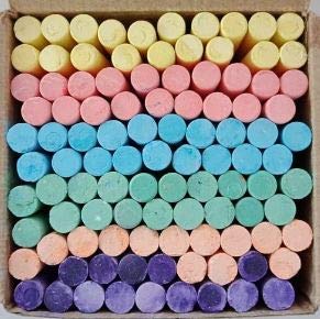 SVHub Collections Dust Free Full Length Color Chalks, Random Colors (100 Sticks)